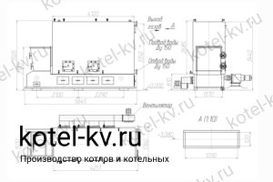 Чертеж котла КВм 3000 ТЛПХ