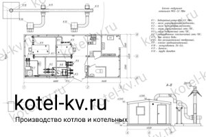 Блочно-модульная котельная 1 МВт чертеж
